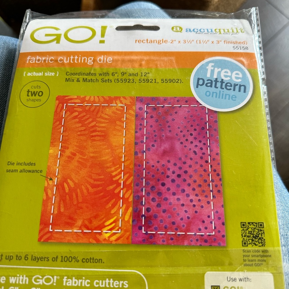 Fabric Cutting Die - Orange and Pink